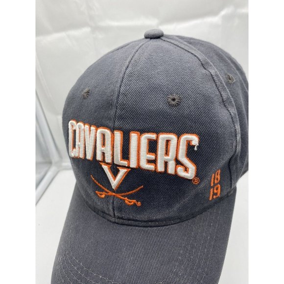 Virginia Cavaliers Gray Adjustable Baseball Cap Hat Hook & Loop NCAA Signatures - Picture 5 of 7
